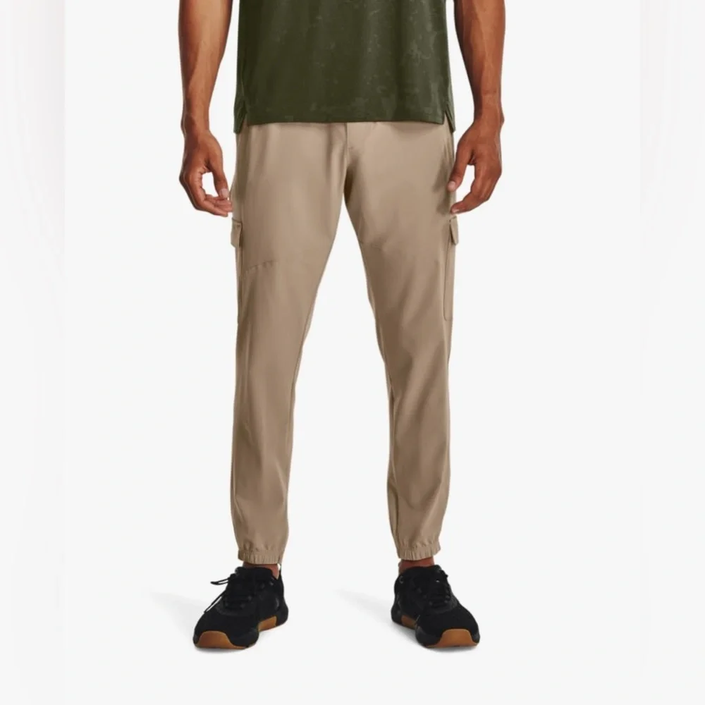 Under Armour UA Mens Stretch Woven Cargo Pants Men’s S 1380358-236 Beige Sz 2XL